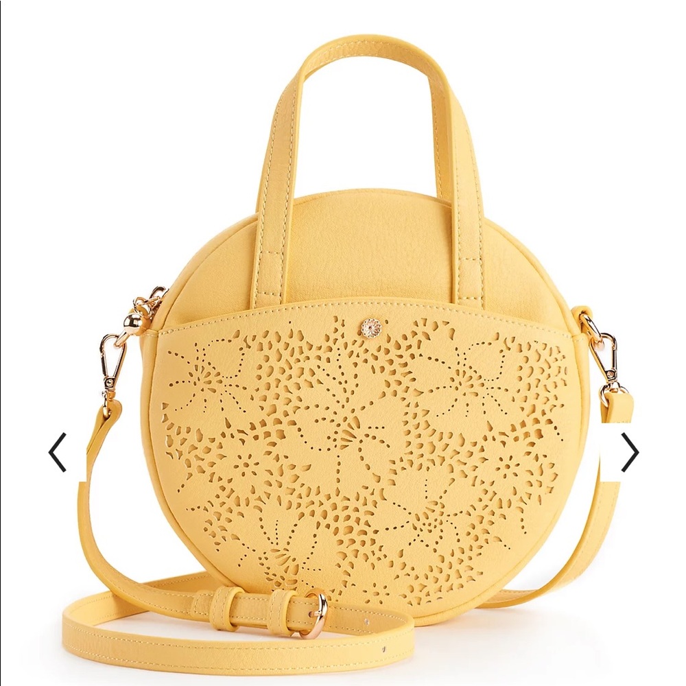 LC Yellow Round Crossbody Mini Bag